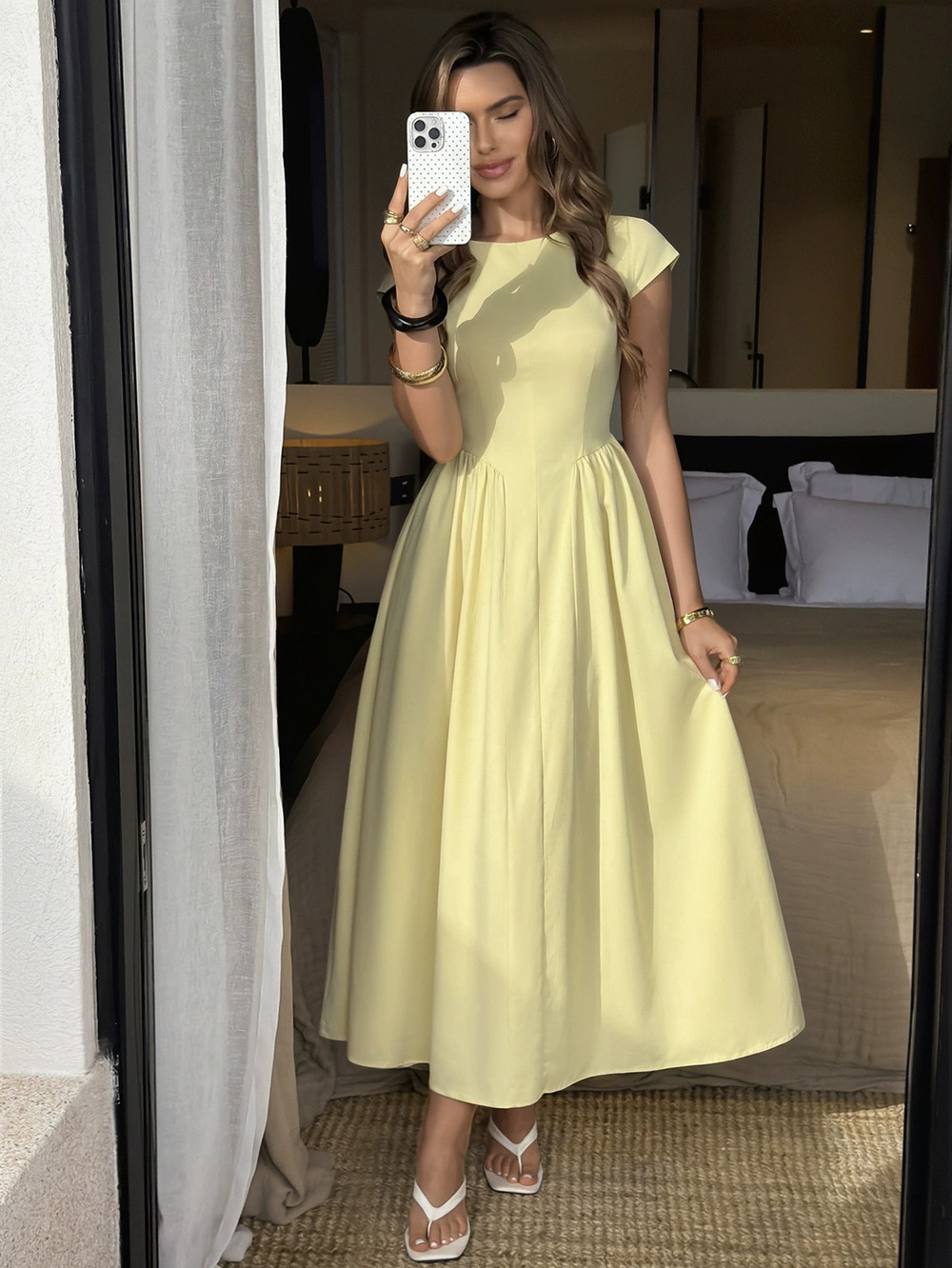 Zara Bestselling Summer Cap Sleeve Fitted Dress